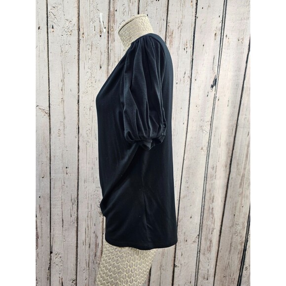 KSD Women's Large Ralph Lauren Pouf Sleeve Black Basic Tee Shirt Blouse Top NEW - Picture 4 of 7